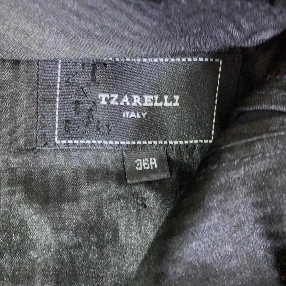 Tzarelli Designed Italy Men’s 100% Wool Dress Pants Size 36R 36x29 Navy Blue - Picture 6 of 9